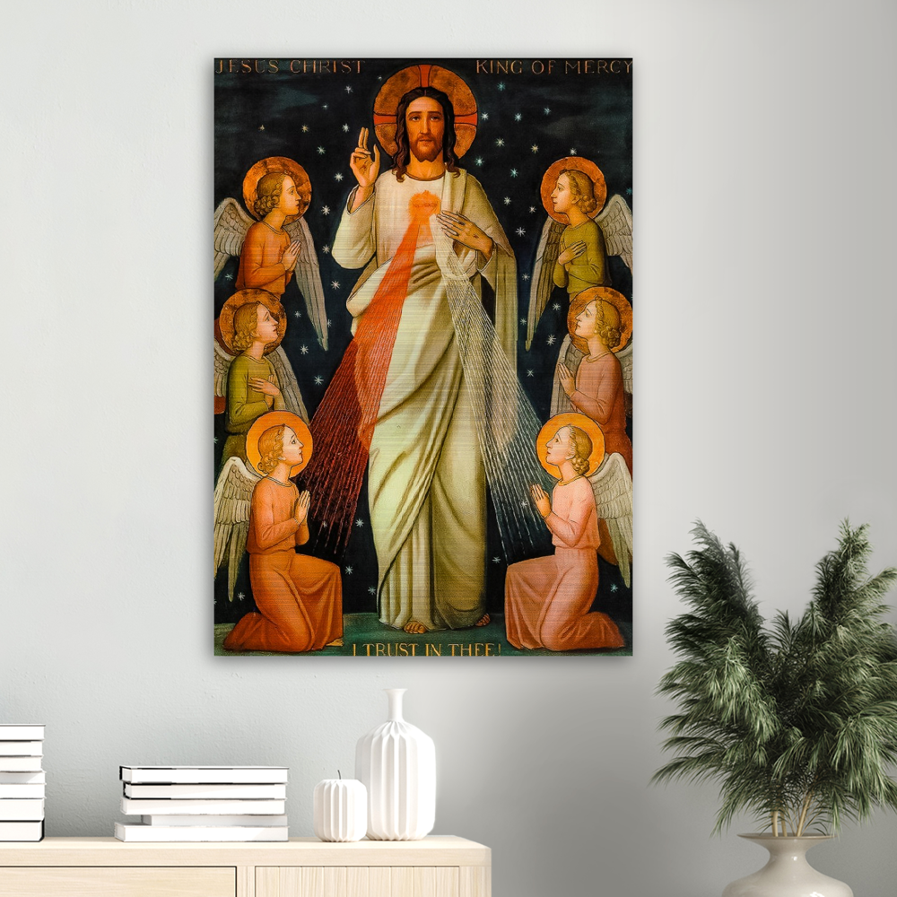 Jesus Christ King of Mercy ✠ Brushed #Aluminum #MetallicIcon #AluminumPrint