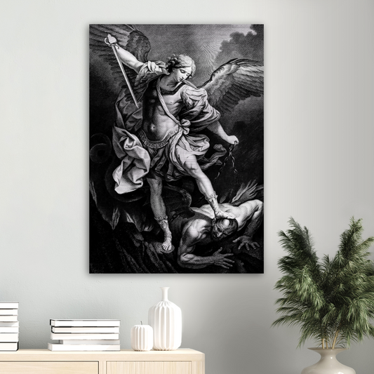 The Archangel St. Michael ✠ Brushed #Aluminum #MetallicIcon #AluminumPrint