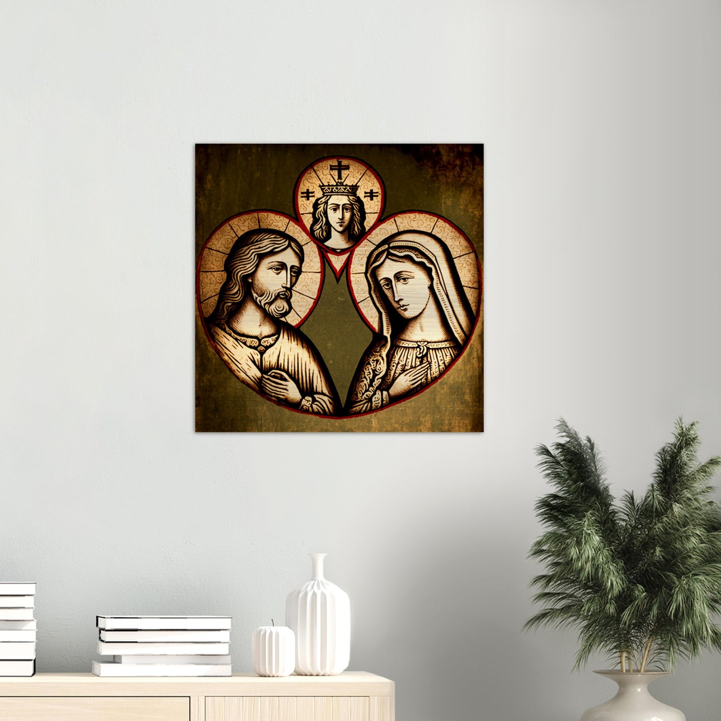 The Holy Family ✠ Brushed Aluminum Icon