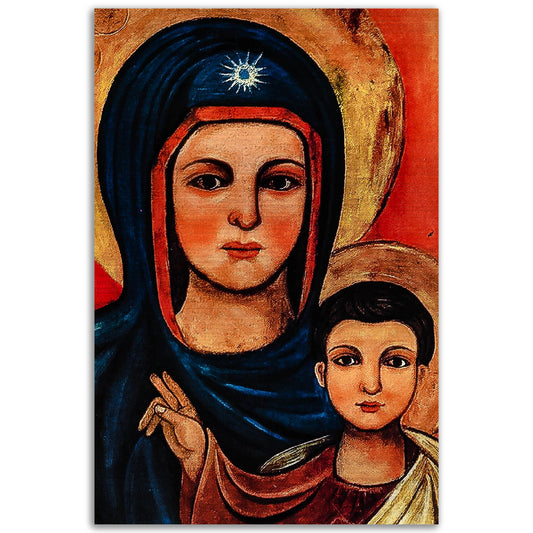 Elije, Our Lady of the Maronites Brushed Aluminum Icon