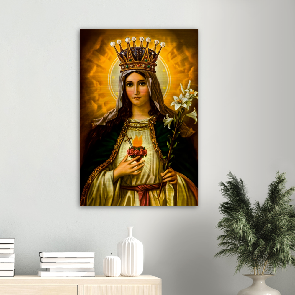 Queen of Heaven ✠ Brushed #Aluminum #MetallicIcon #AluminumPrint