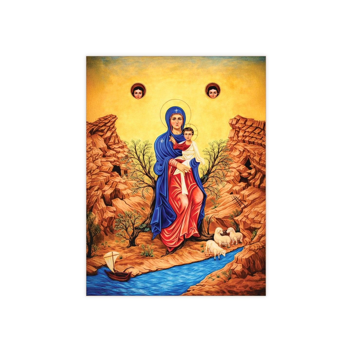 Saydet Elige (سيدة إليج) or Our Lady of Elige – Catholic Marian Image on Ceramic Tile (6×8)