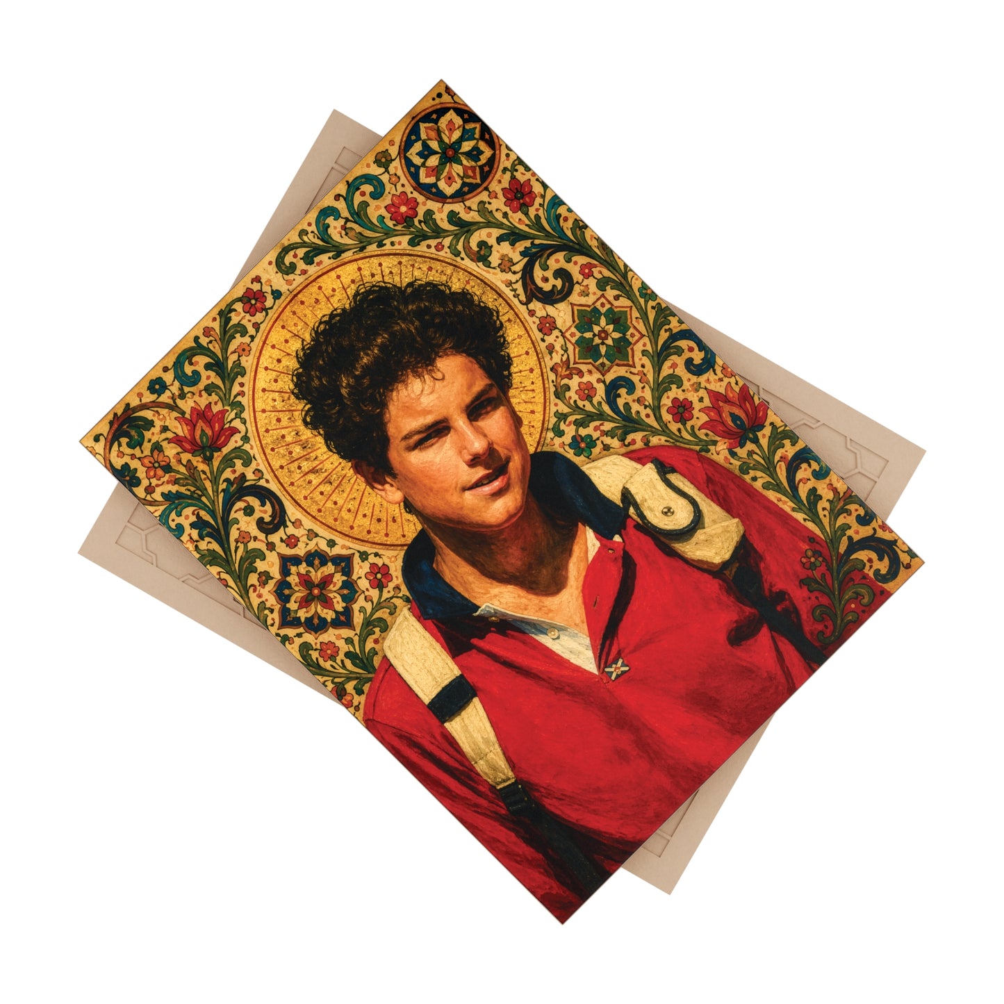 St. Carlo Acutis Ceramic Devotional Icon Tile (6×8 inches)