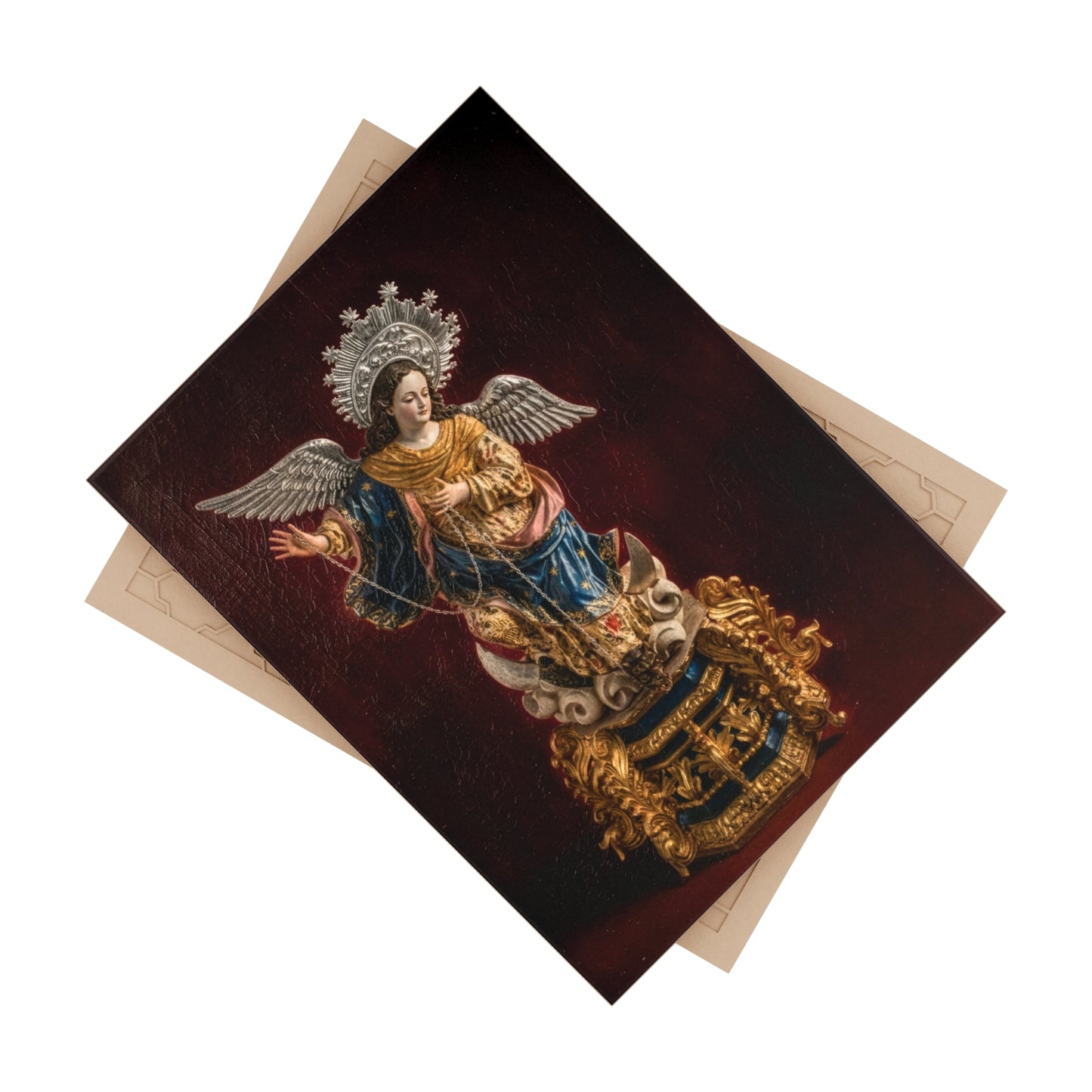 Virgin of Quito Devotional Ceramic Tile (6×8 inches) Virgen de el Panecillo