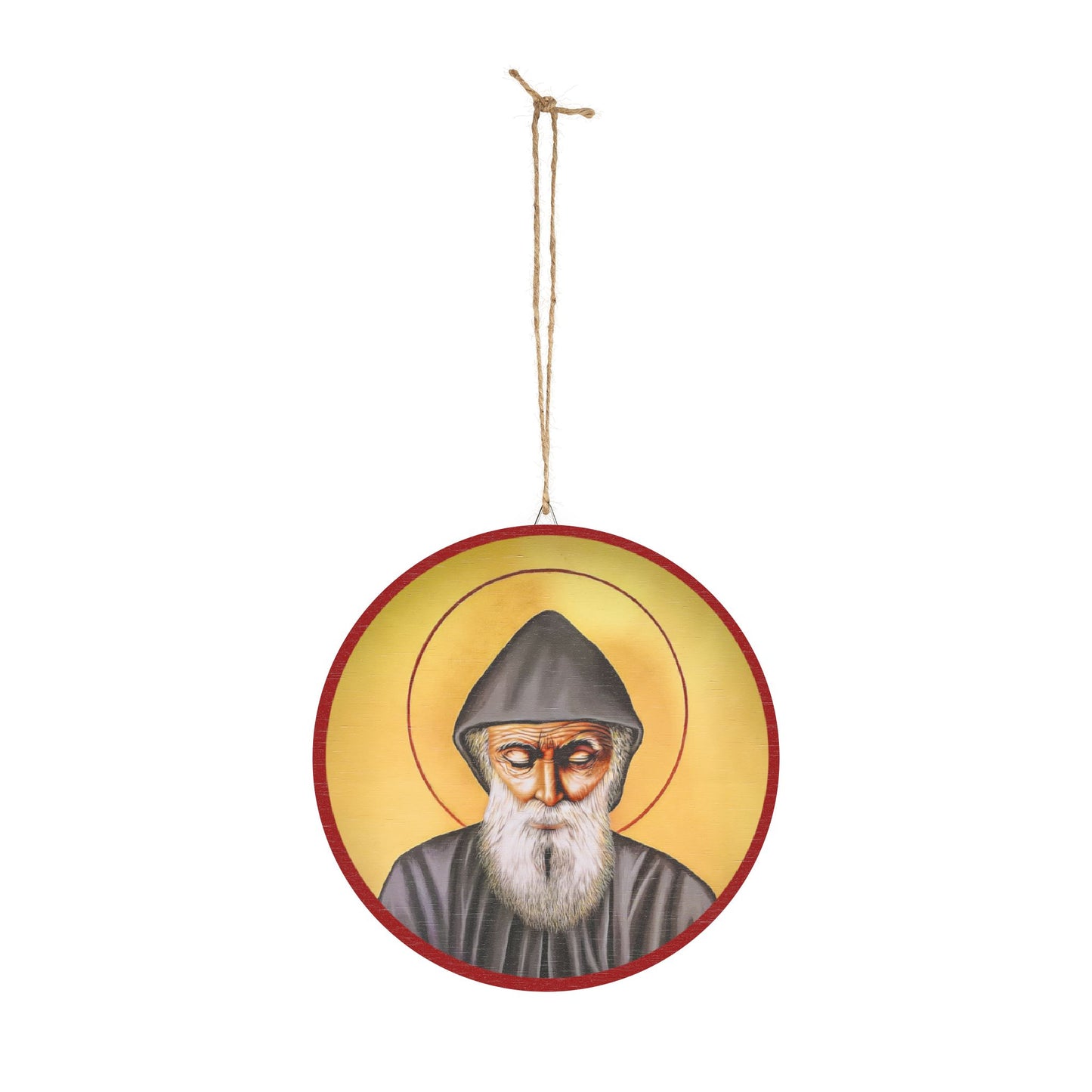 St Sharbel Wood Circular Icon