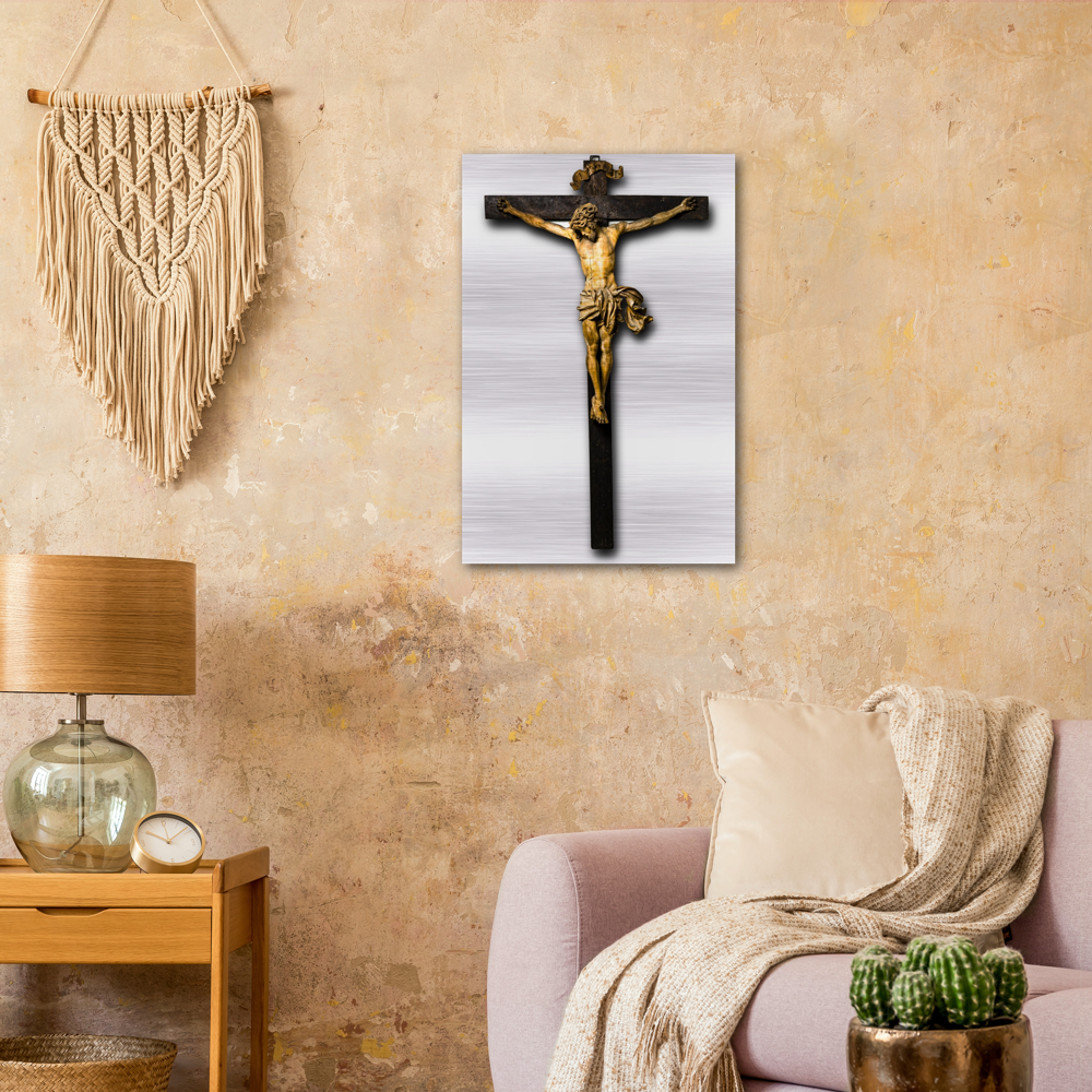 Crucified Christ ✠ Brushed #Aluminum #MetallicIcon #AluminumPrint