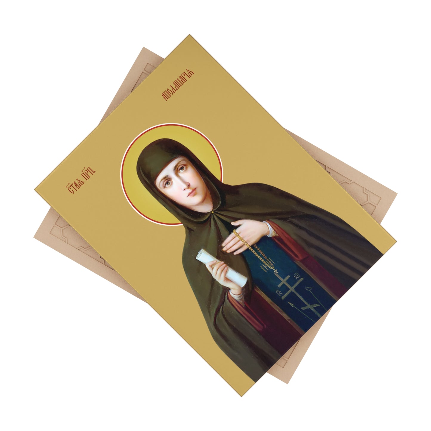 St Apollinaria of Egypt Ceramic Icon 6"x8"