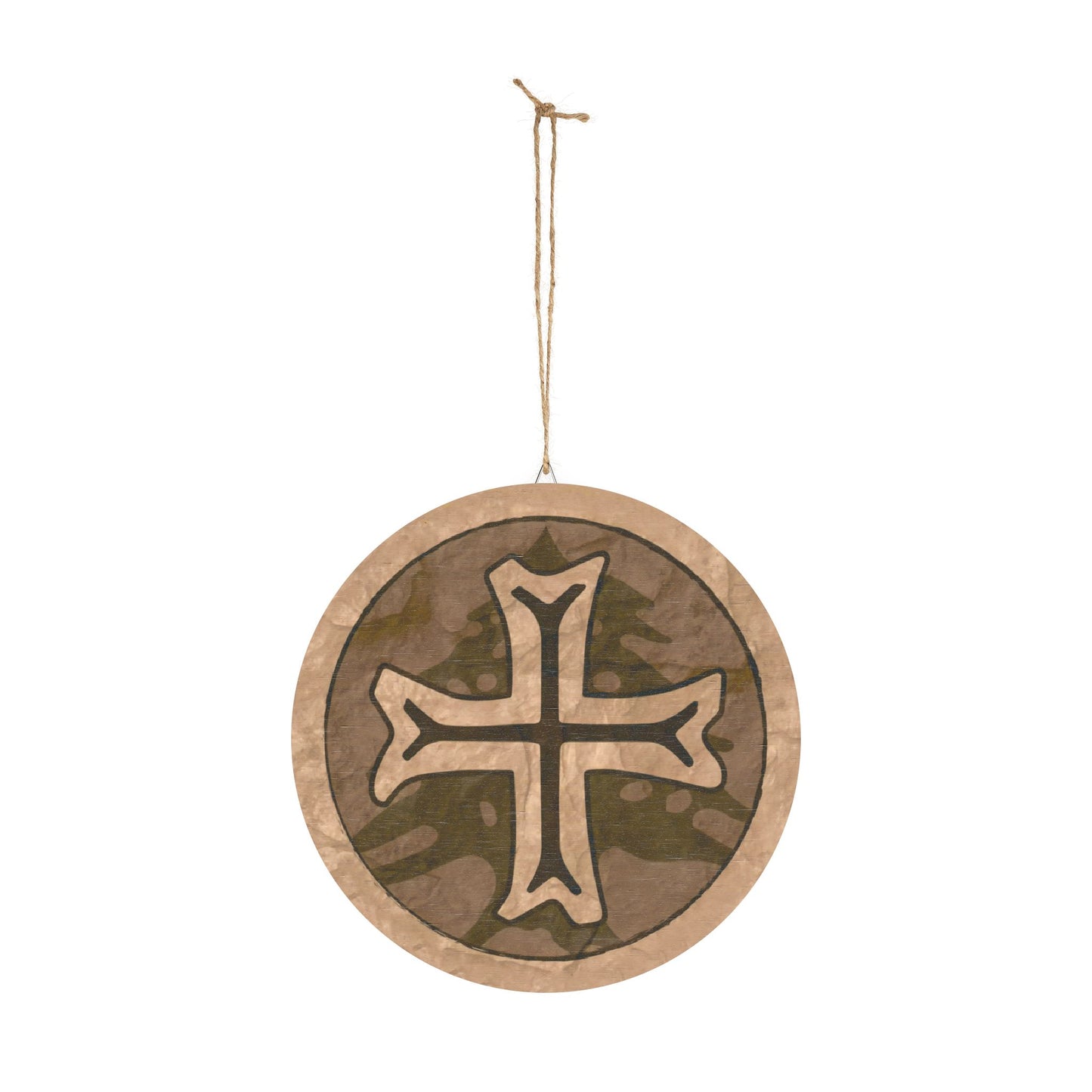 Maronite Emblem Wood Circular Icon