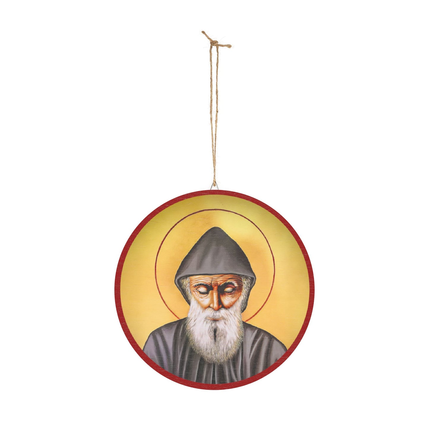 St Sharbel Wood Circular Icon