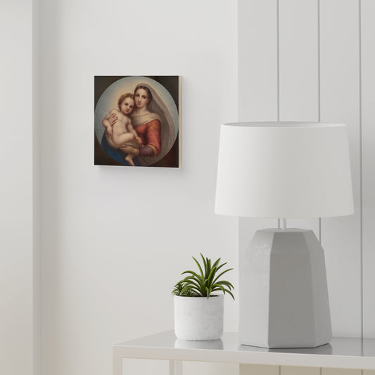 Sistine Madonna (Raphael) #WoodIcon