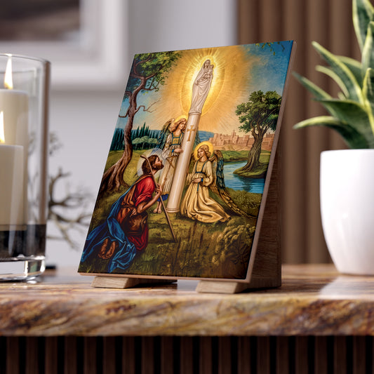 Our Lady of the Pillar Ceramic Devotional Icon Tile (6×8 inches)