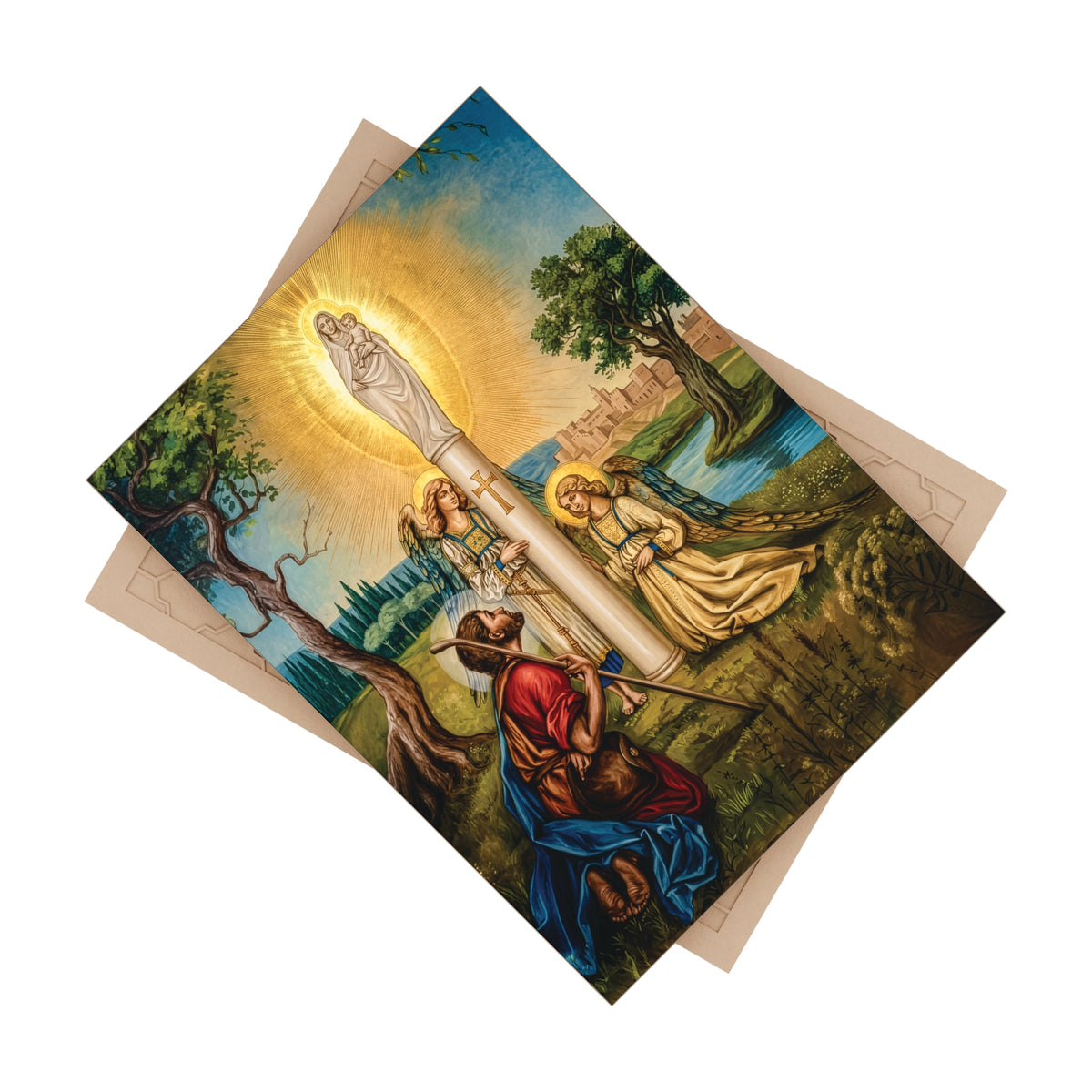 Our Lady of the Pillar Ceramic Devotional Icon Tile (6×8 inches)