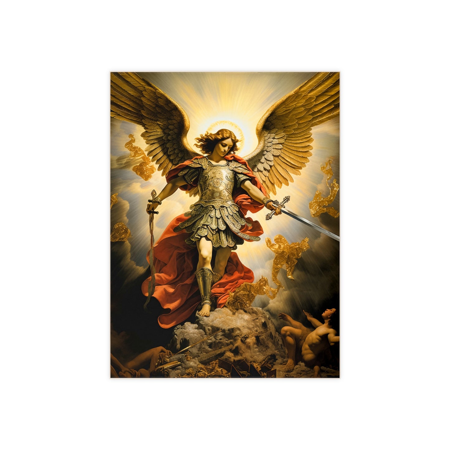 Consecration to St. Michael the Archangel Ceramic Icon Tile Size 6" × 8"