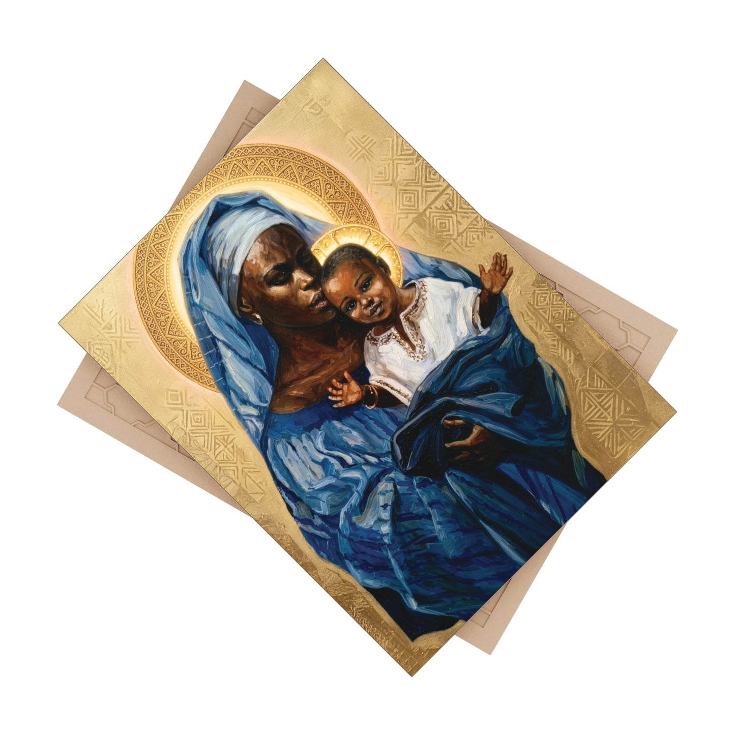 Our Lady of Abidjan Ceramic Devotional Icon Tile (6×8 inches) Côte d’Ivoire