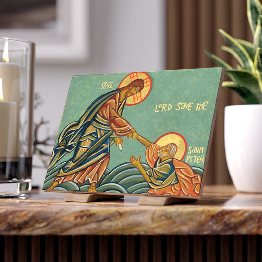 Lord Save Me  Ceramic Icon Tile Size 6" × 8"