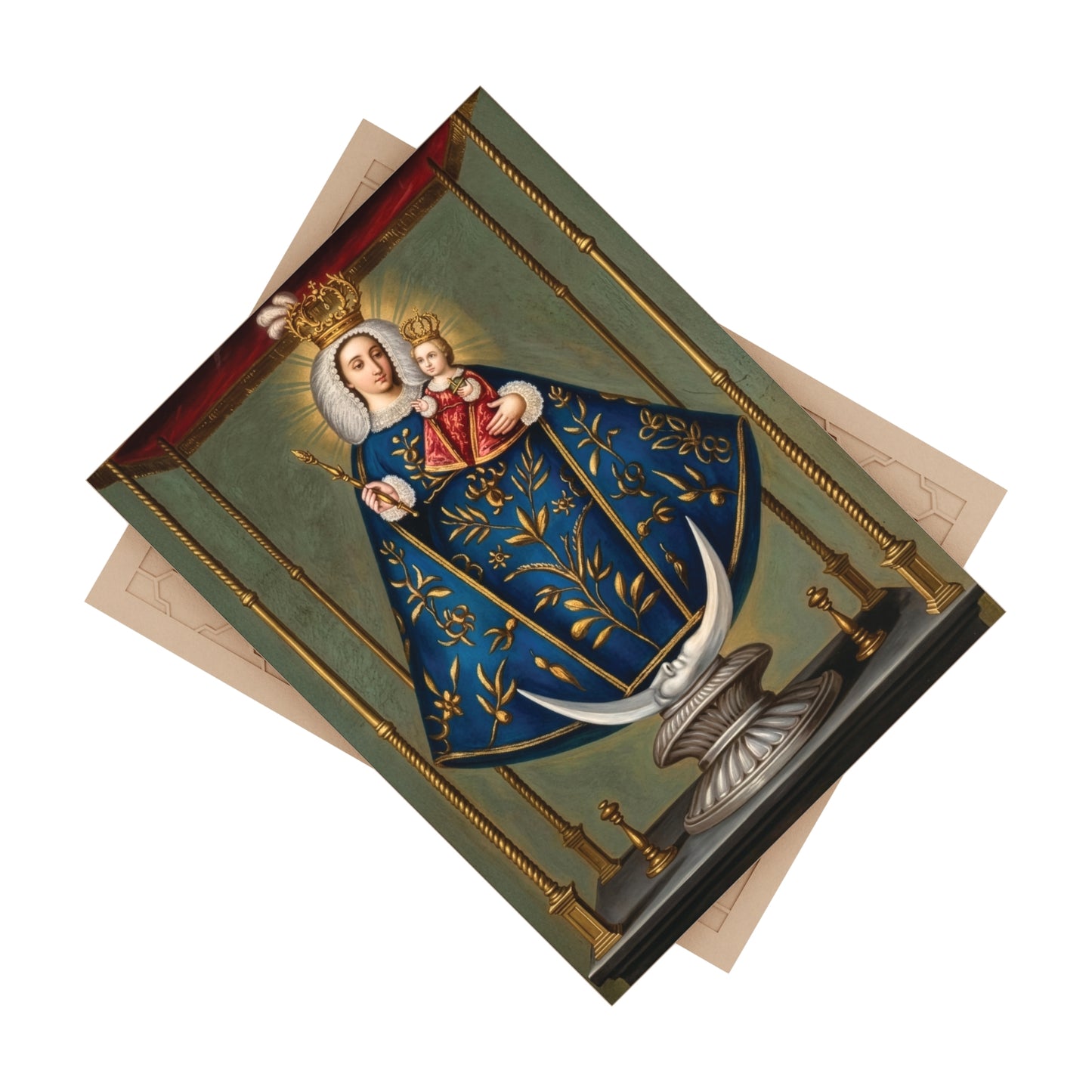Our Lady of El Quinche (Virgen del Quinche) Ceramic Devotional Icon Tile (6×8 inches) Quito Ecuador