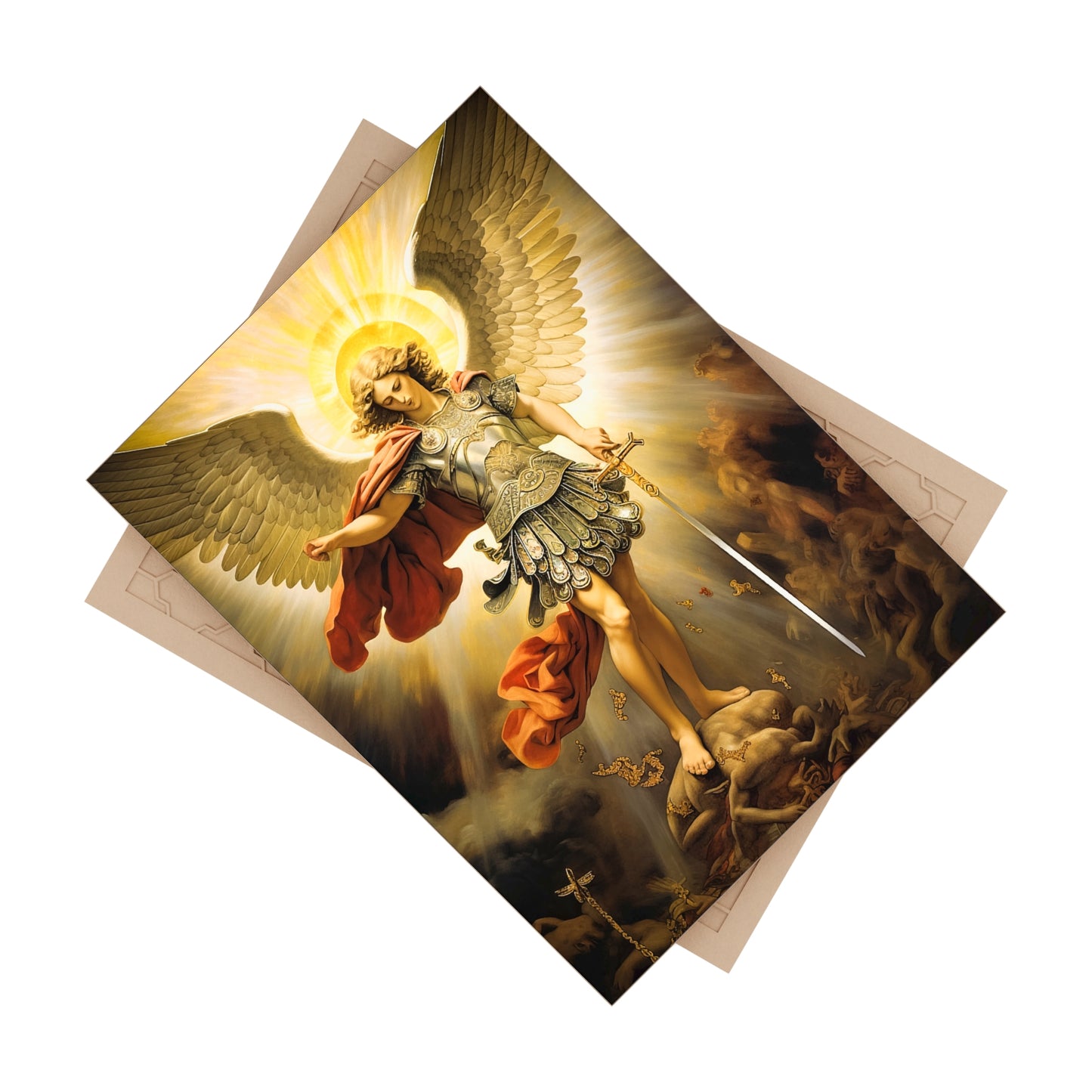 St. Michael the Archangel, Terror of the evil spirits Ceramic Icon Tile Size 6" × 8"