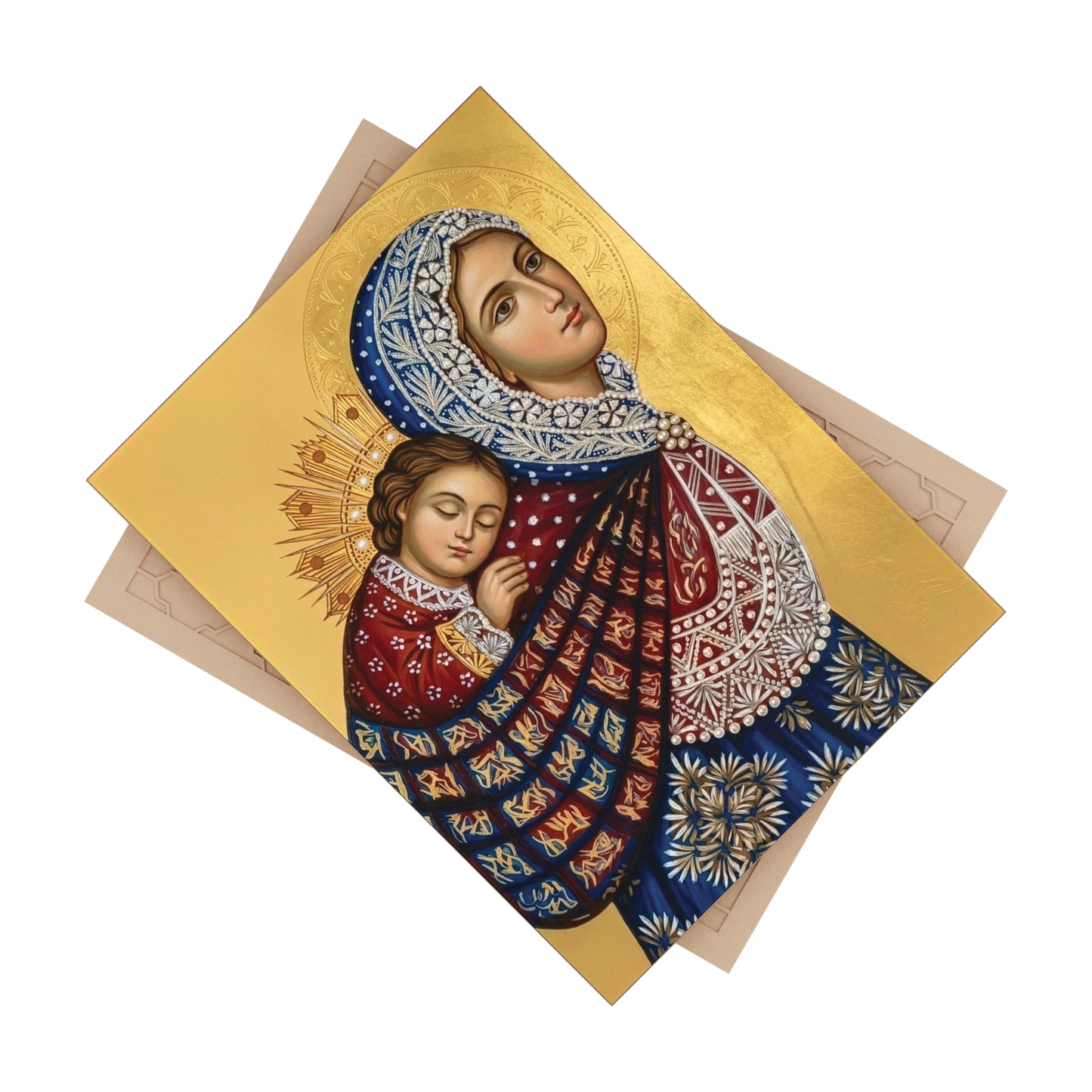 The Lullaby of the Mother of God - Devotional Ceramic Icon Tile (6 × 8 inches)
