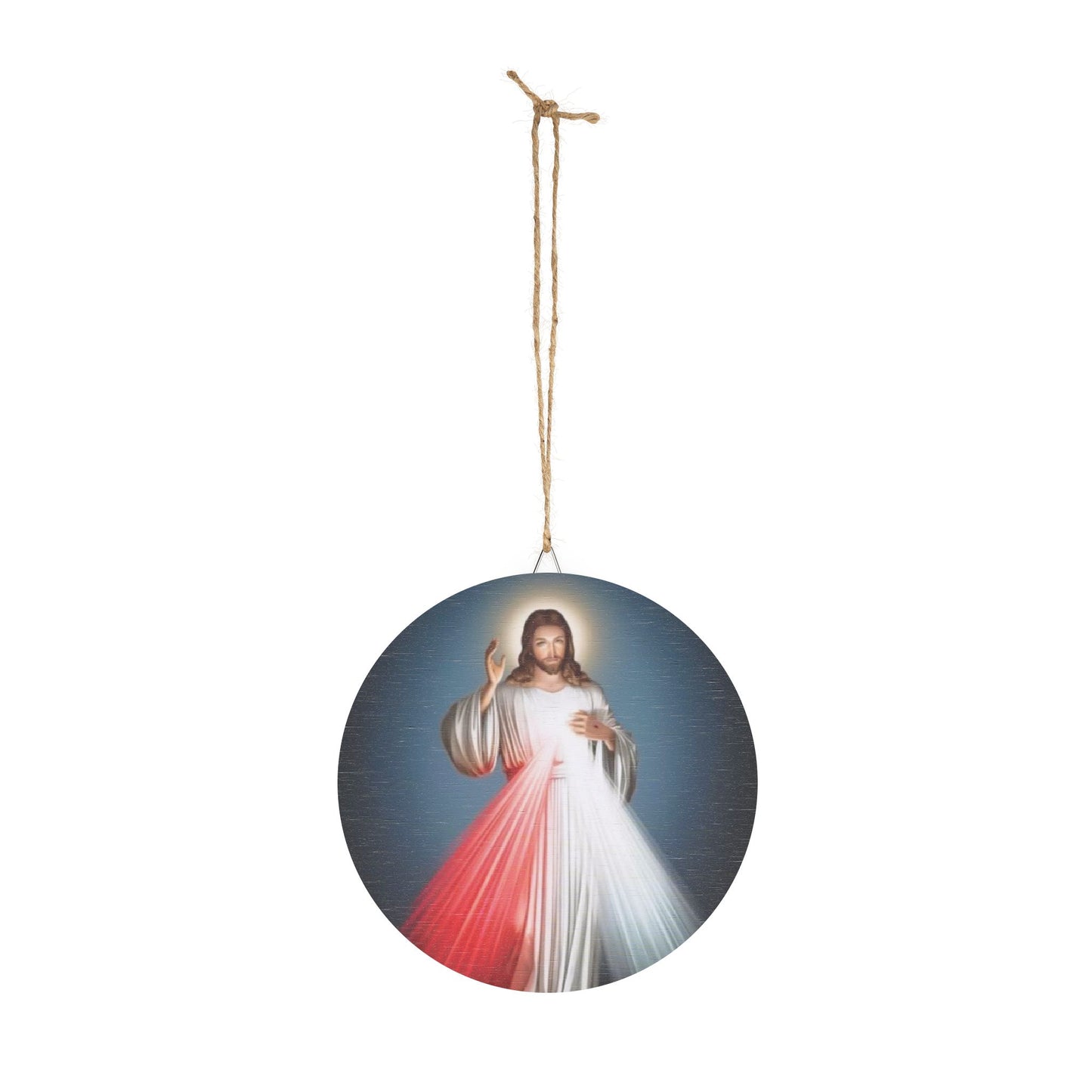 Jesus Divine Mercy I trust in You Wood Circular Icon