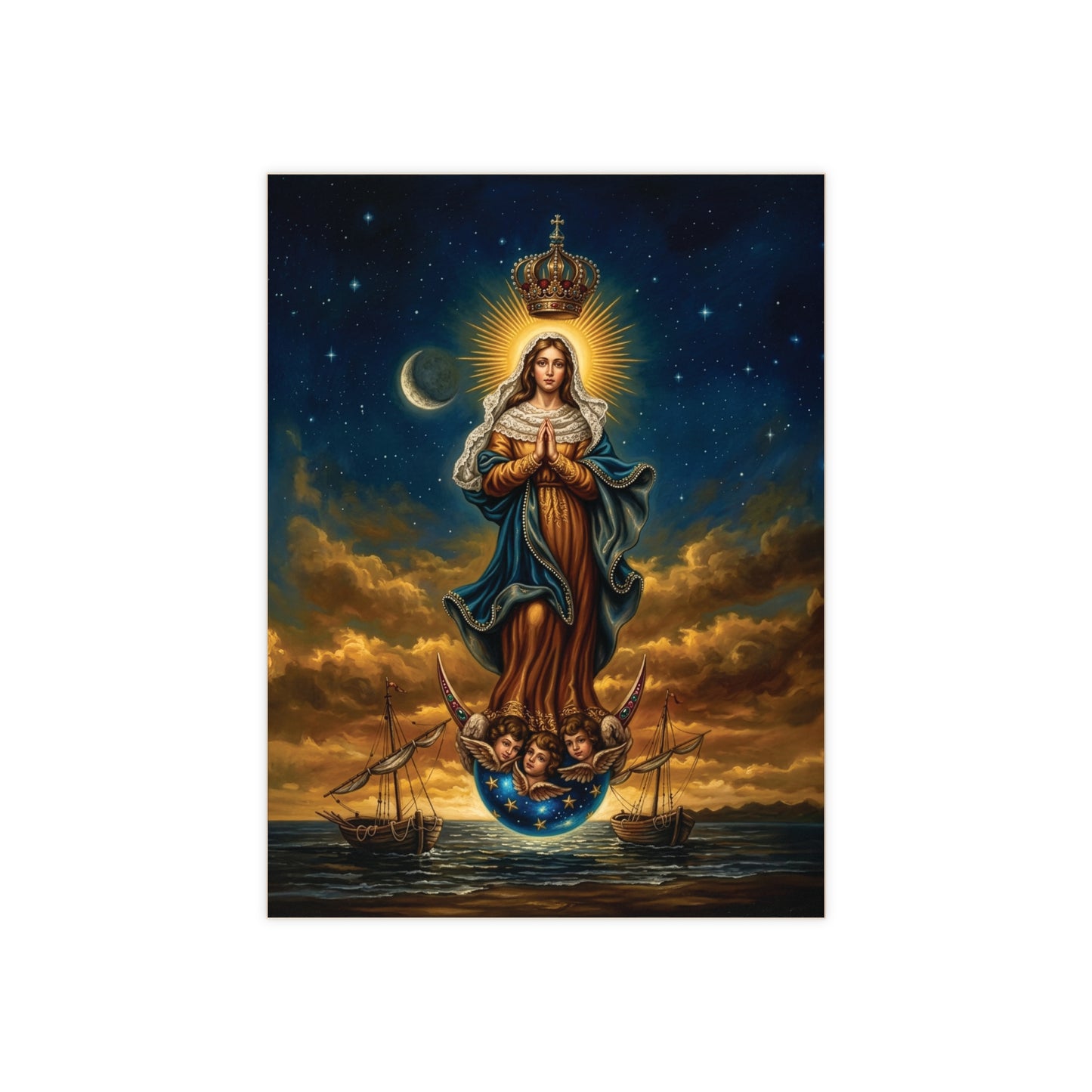 Nuestra Señora de los Treinta y Tres Devotional Ceramic Icon Tile (6×8 inches)