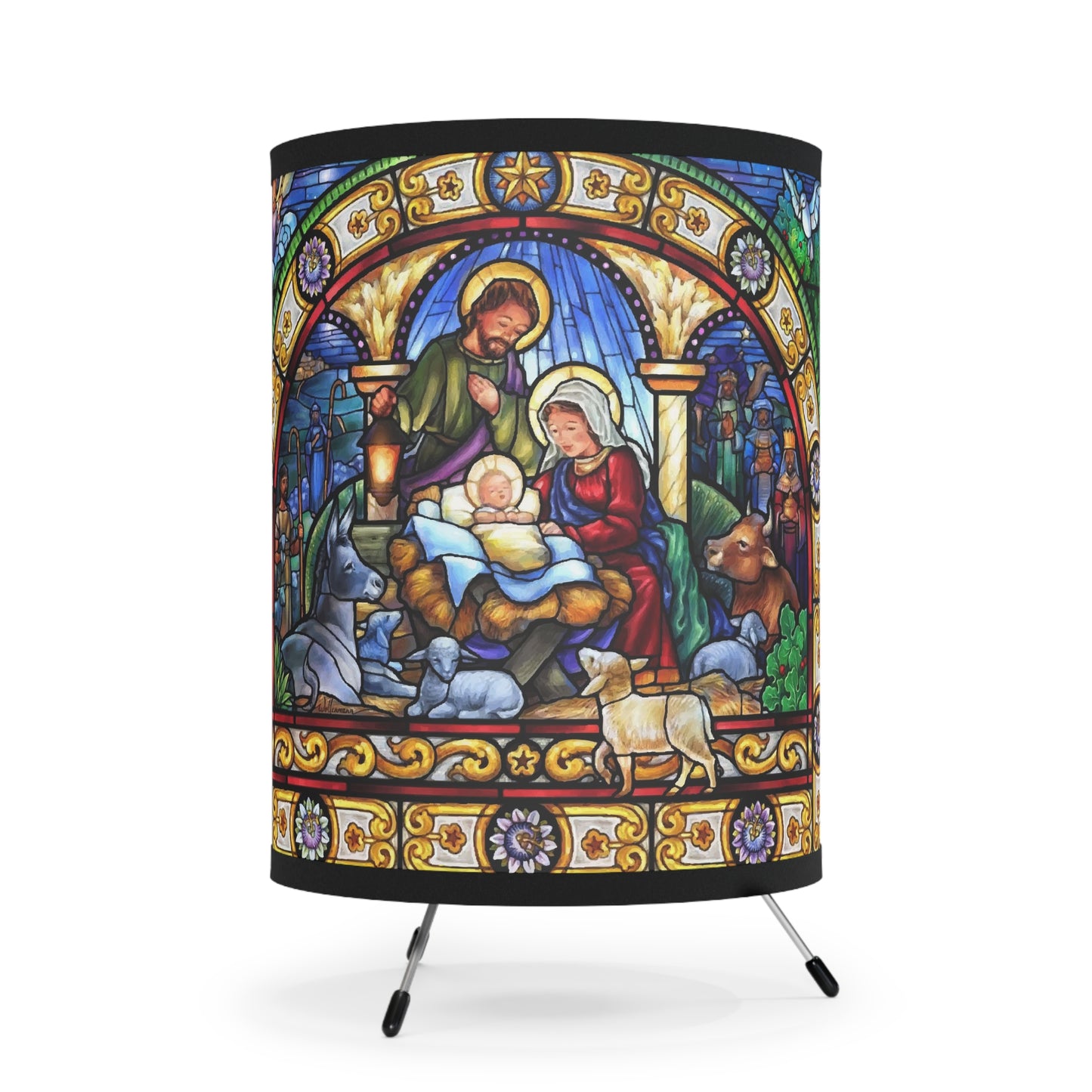 Holy Family Nativity - Tripod #Lamp #Christmas