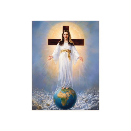 The Lady of All Nations Devotional Ceramic Icon Tile (6×8 inches)