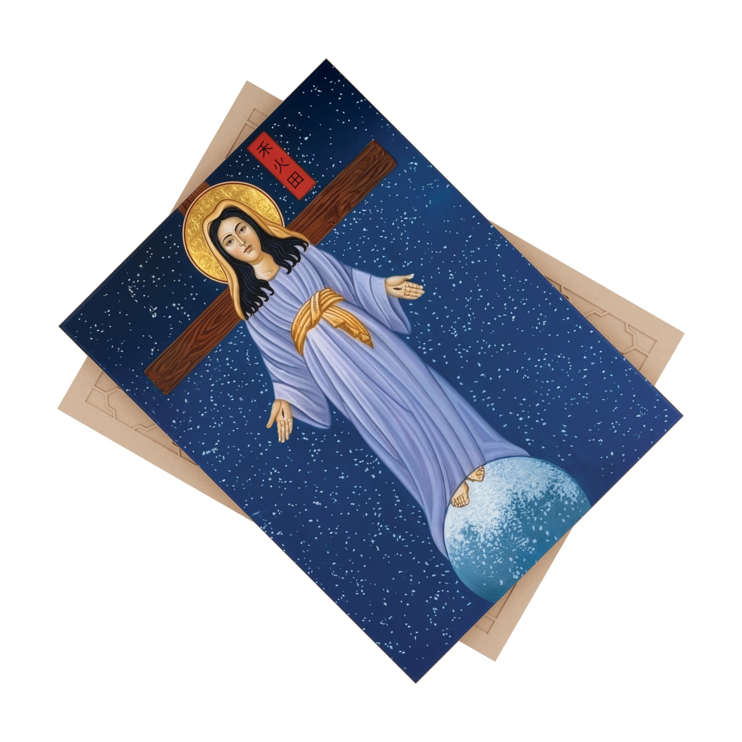 Our Lady of Akita Devotional Ceramic Tile (6×8 inches) Japan