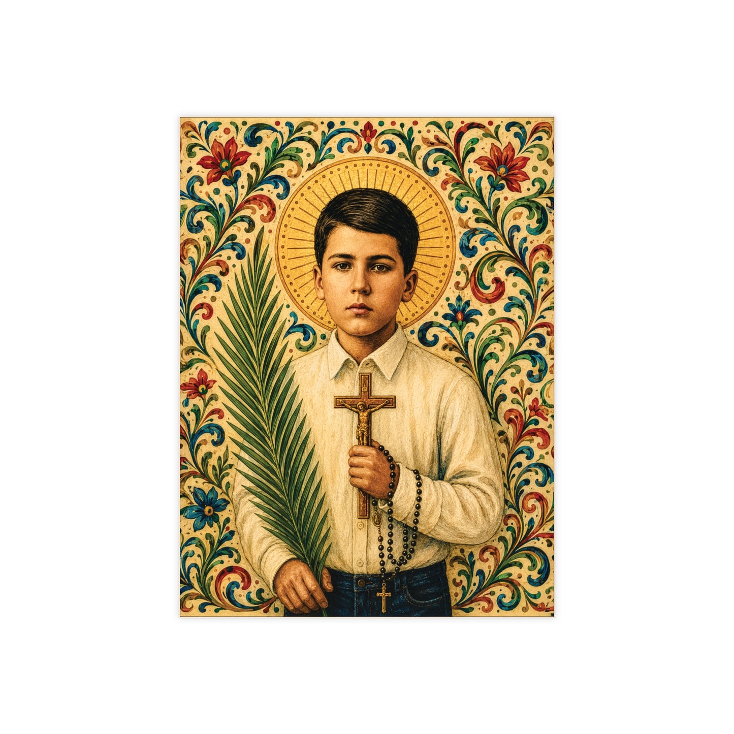 St. José Sánchez del Río Ceramic Devotional Icon Tile (6×8 inches)