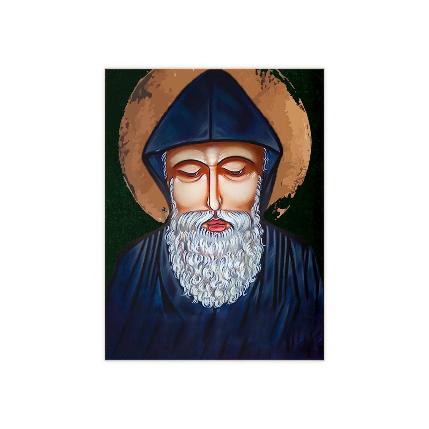 St Charbel, light of the Church - Ceramic Icon Tile Size 6"x8"