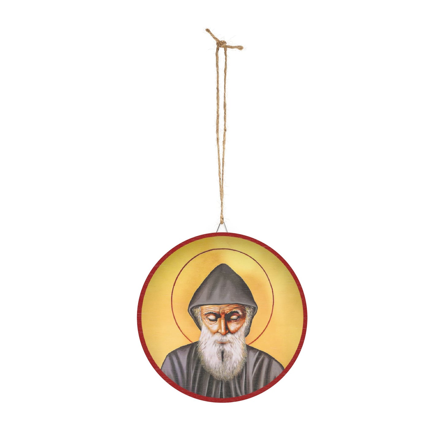 St Sharbel Wood Circular Icon