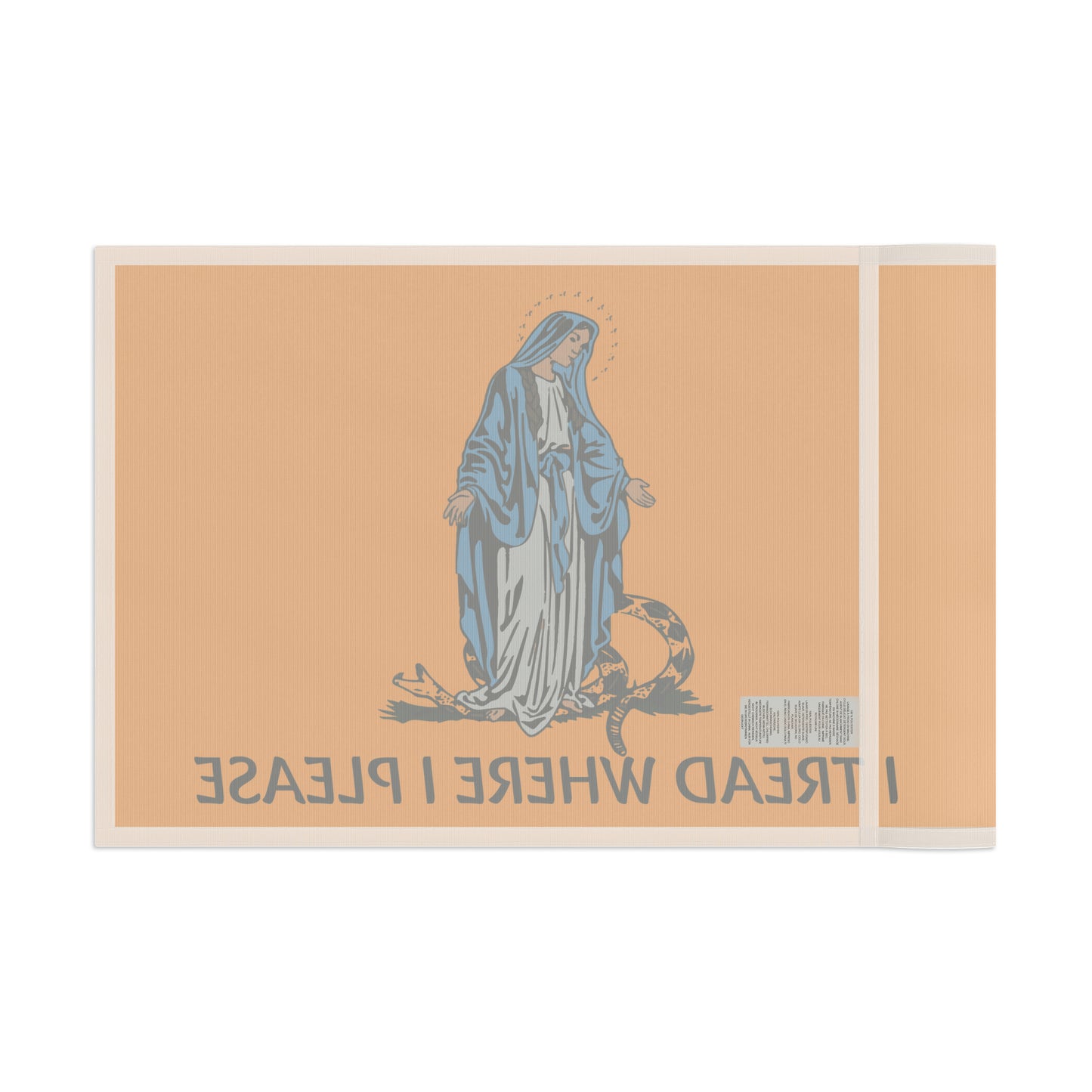 I Tread Where I Please Indoor or Outdoor house flag Horizontal - Gadsden flag - Catholic Flag - Virgin Mary - Our Lady