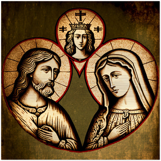 The Holy Family ✠ Brushed Aluminum Icon