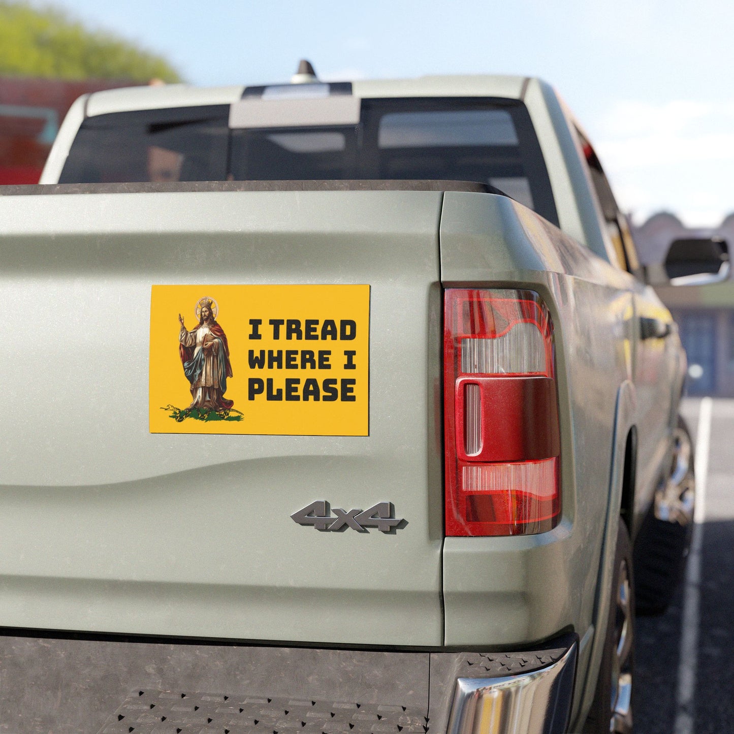 Christ Our King - I TREAD WHERE I PLEASE Car Magnets 7.5'' × 4.5'' - Gadsden