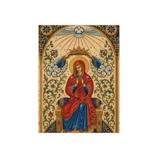 Coronation of the Blessed Virgin Mary – Sacred Ceramic Devotional Icon Tile (6×8 inches)