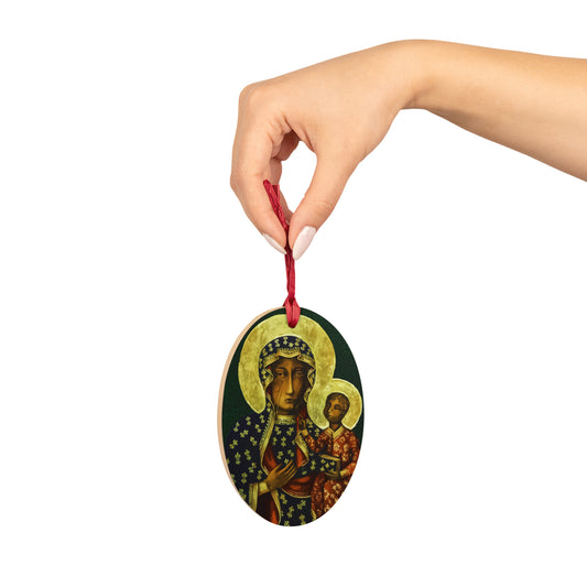 Black Madonna of Częstochowa - Wooden #Christmas #Ornaments