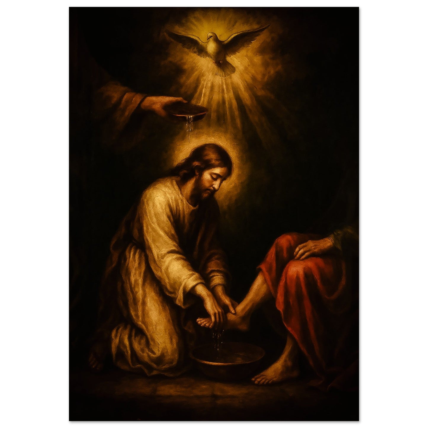 Pearl Print - Jesus Washing the Disciples’ Feet – Baroque Icon