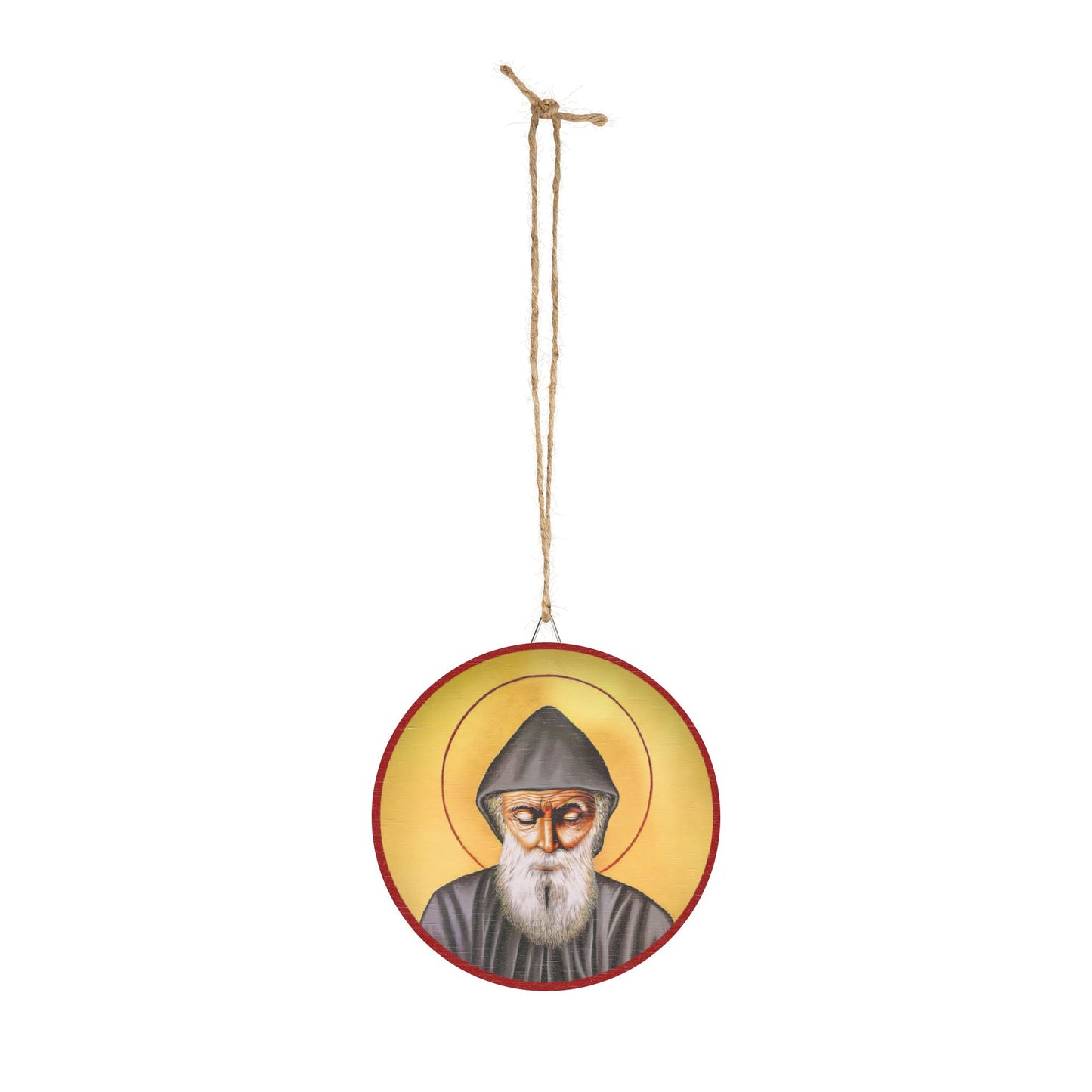 St Sharbel Wood Circular Icon