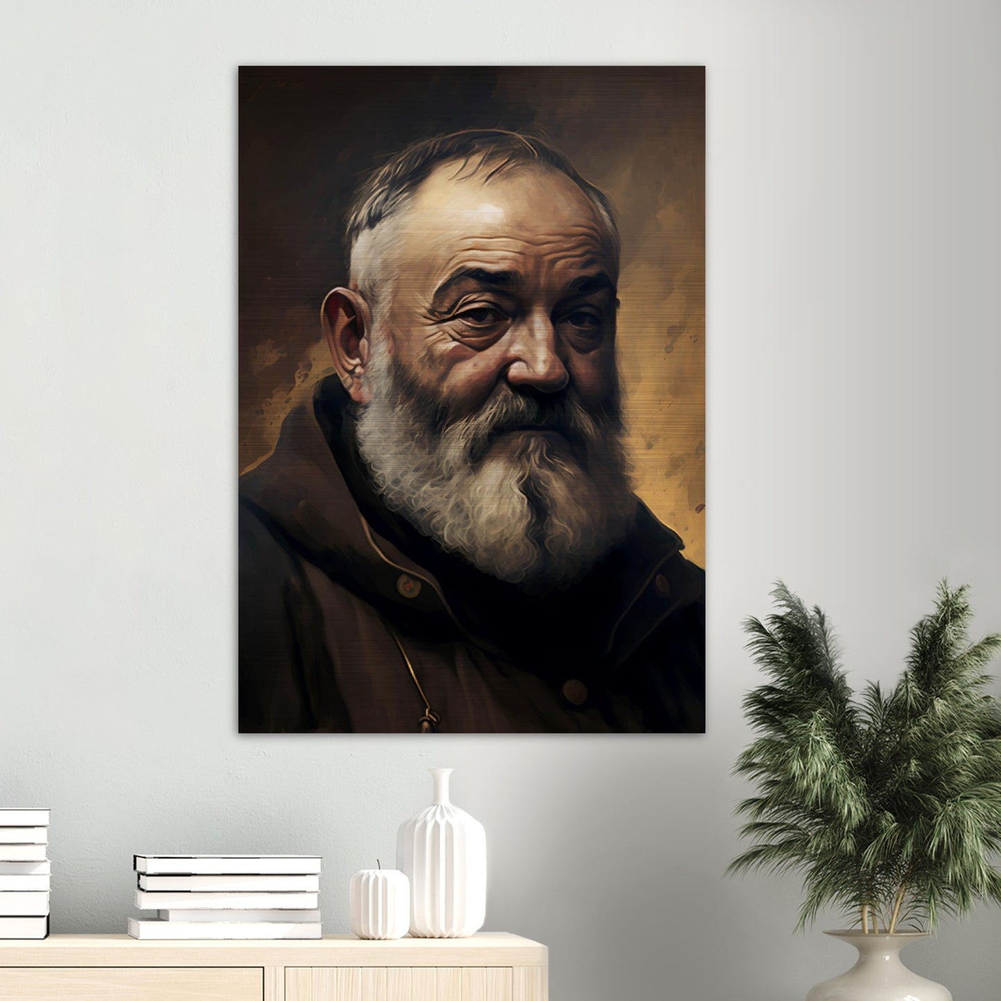 Padre Pio pray for us  ✠ Brushed Aluminum Icon