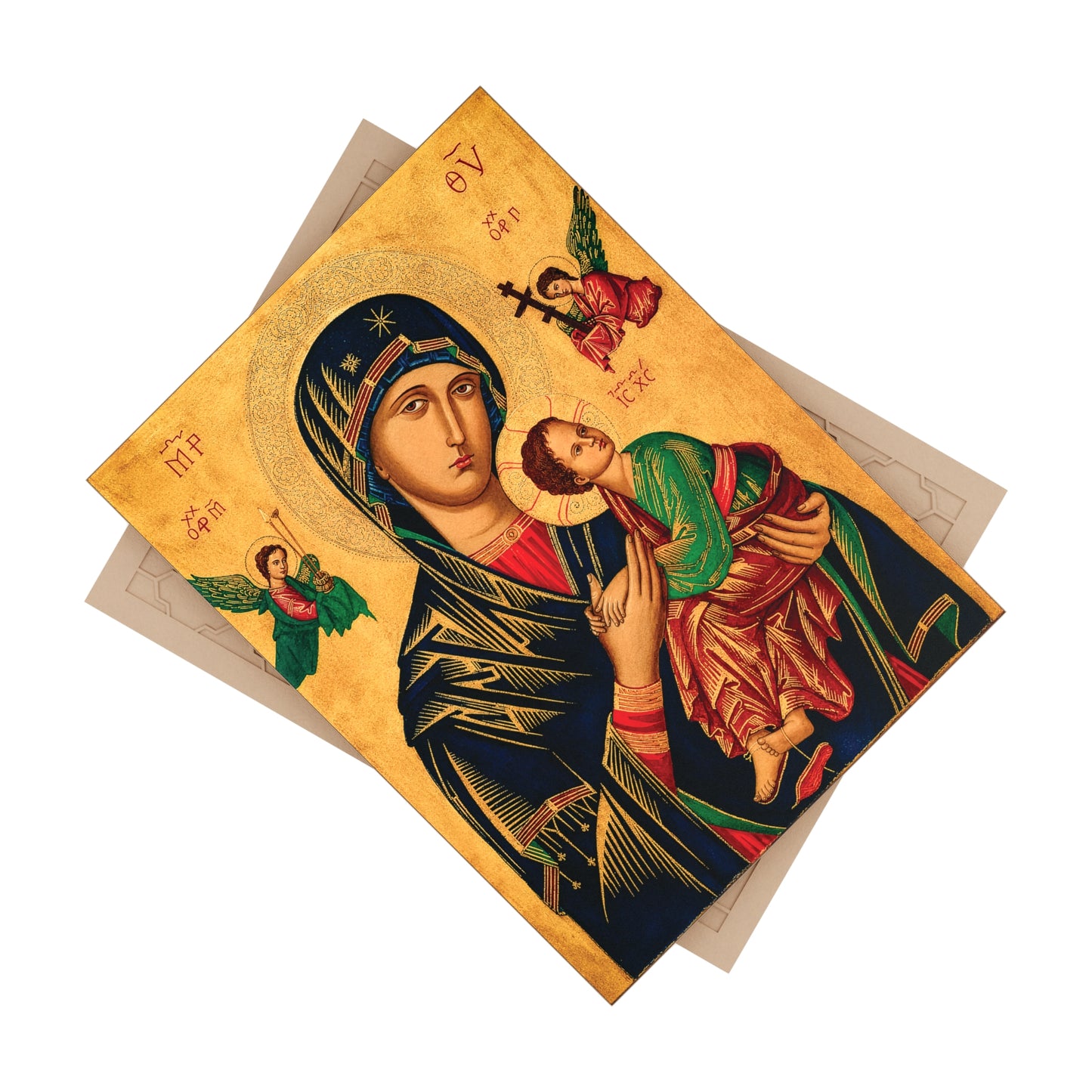 Our Lady of Perpetual Help – Sacred Art Ceramic Icon Tile (6×8 inches) Patroness of the Republic of Haiti and Almoradi, Spain