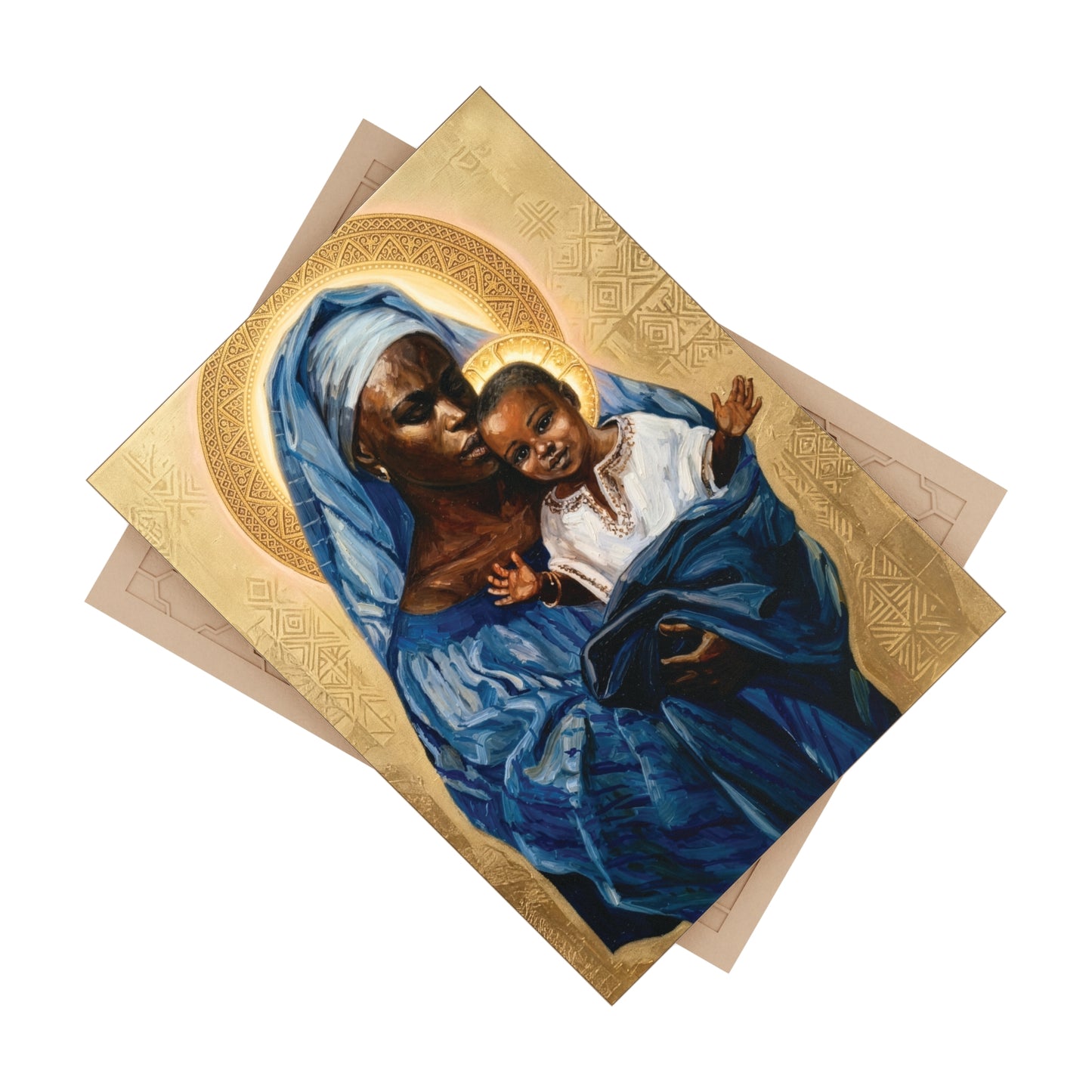 Our Lady of Abidjan Ceramic Devotional Icon Tile (6×8 inches) Côte d’Ivoire