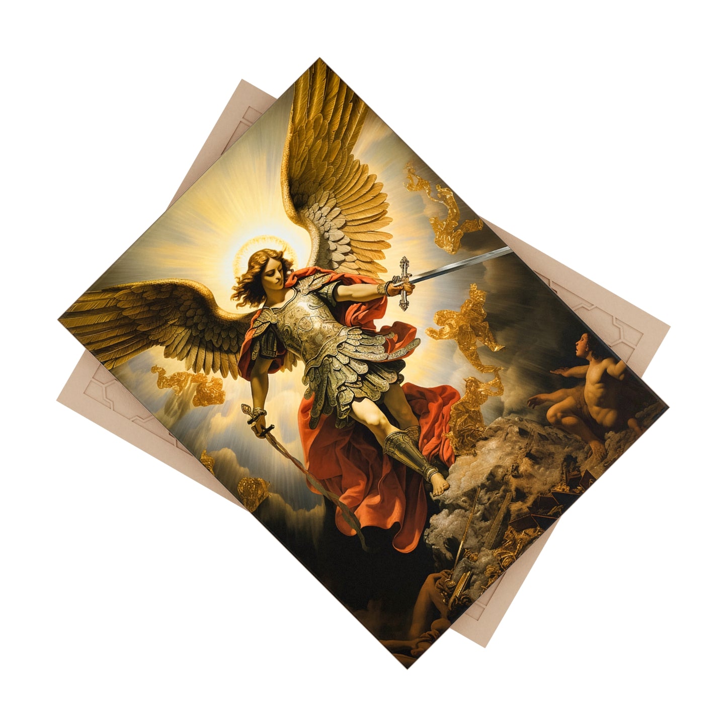 Consecration to St. Michael the Archangel Ceramic Icon Tile Size 6" × 8"