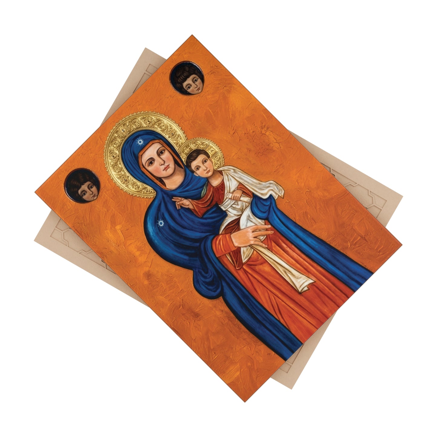Sacred Our Lady of Ilige Ceramic Icon Tile – 10th Century Maronite Devotional Masterpiece (6×8 inches)