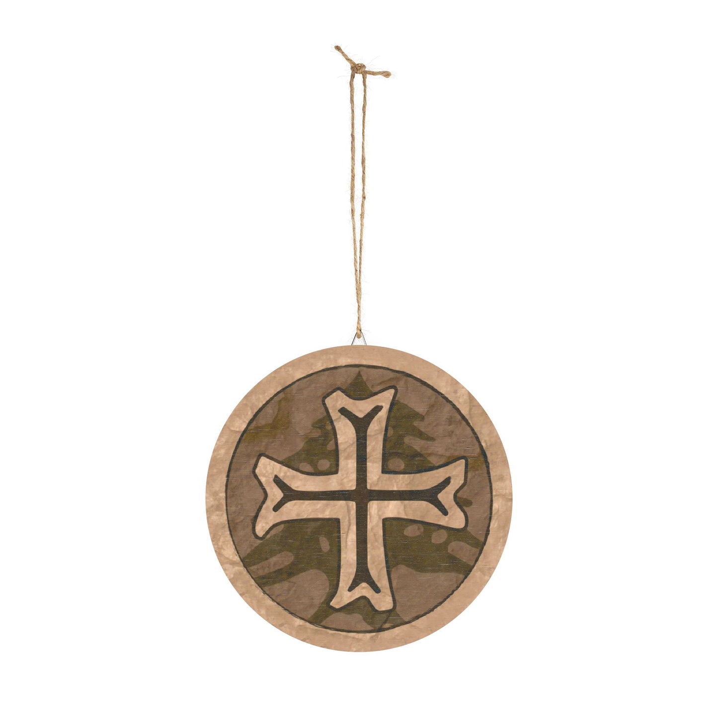 Maronite Emblem Wood Circular Icon