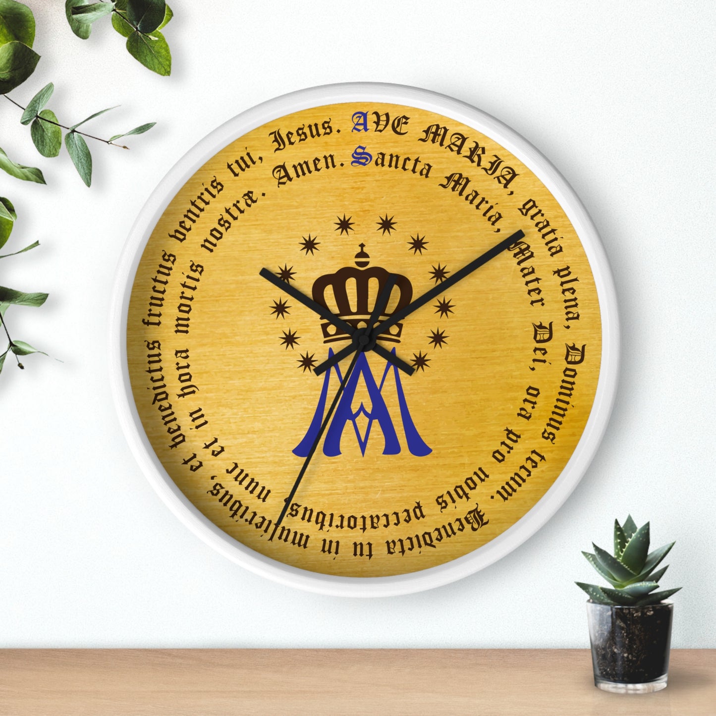 Hail Mary (Latin: Ave Maria) #WallClock