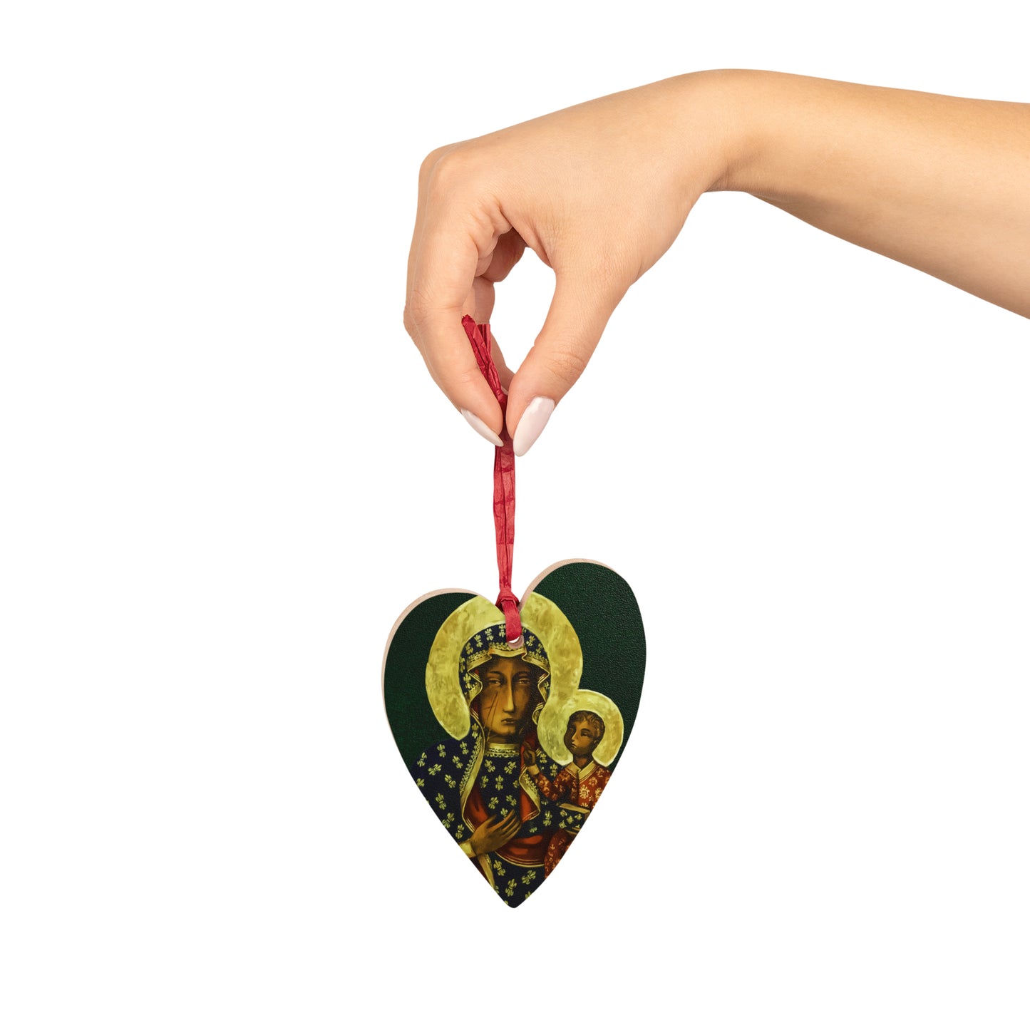 Black Madonna of Częstochowa - Wooden #Christmas #Ornaments