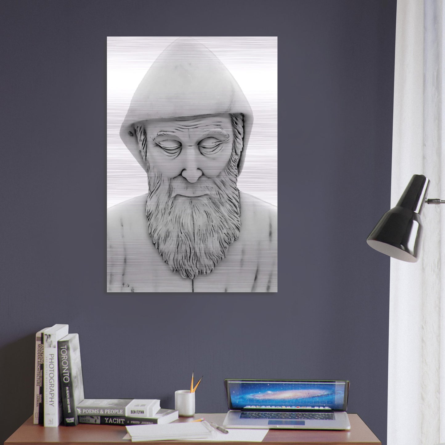 Icon of Saint Charbel Brushed Aluminum