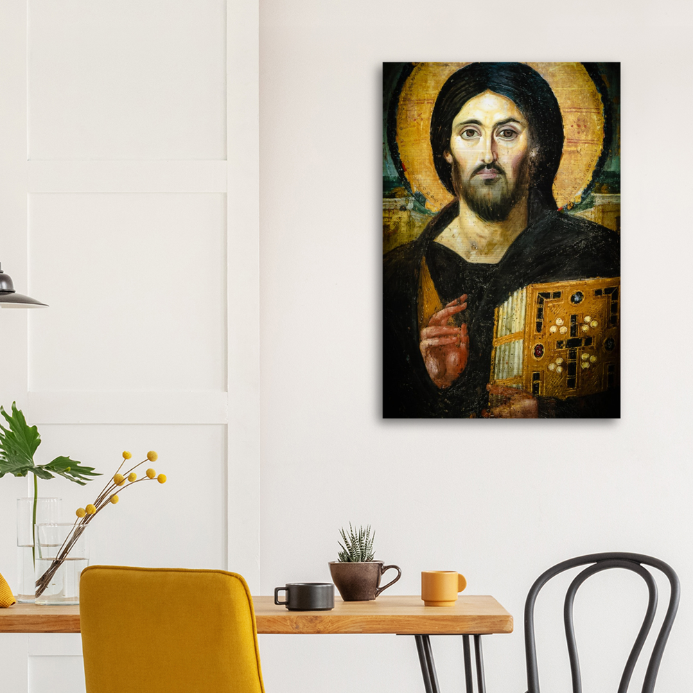 Christ: Pantocrator  ✠ Brushed #Aluminum #MetallicIcon #AluminumPrint