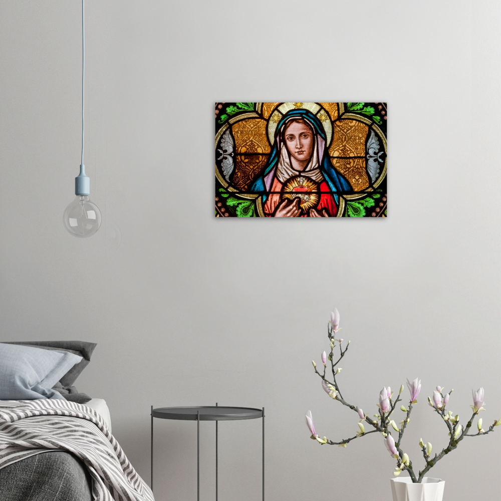 The triumph of the Immaculate Heart of Mary ✠ Brushed #Aluminum #MetallicIcon #AluminumPrint