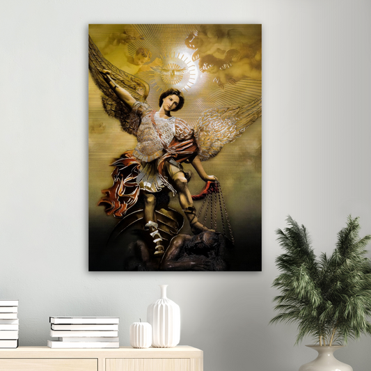 Prayer to Saint Michael the Archangel ✠ Brushed #Aluminum #MetallicIcon #AluminumPrint