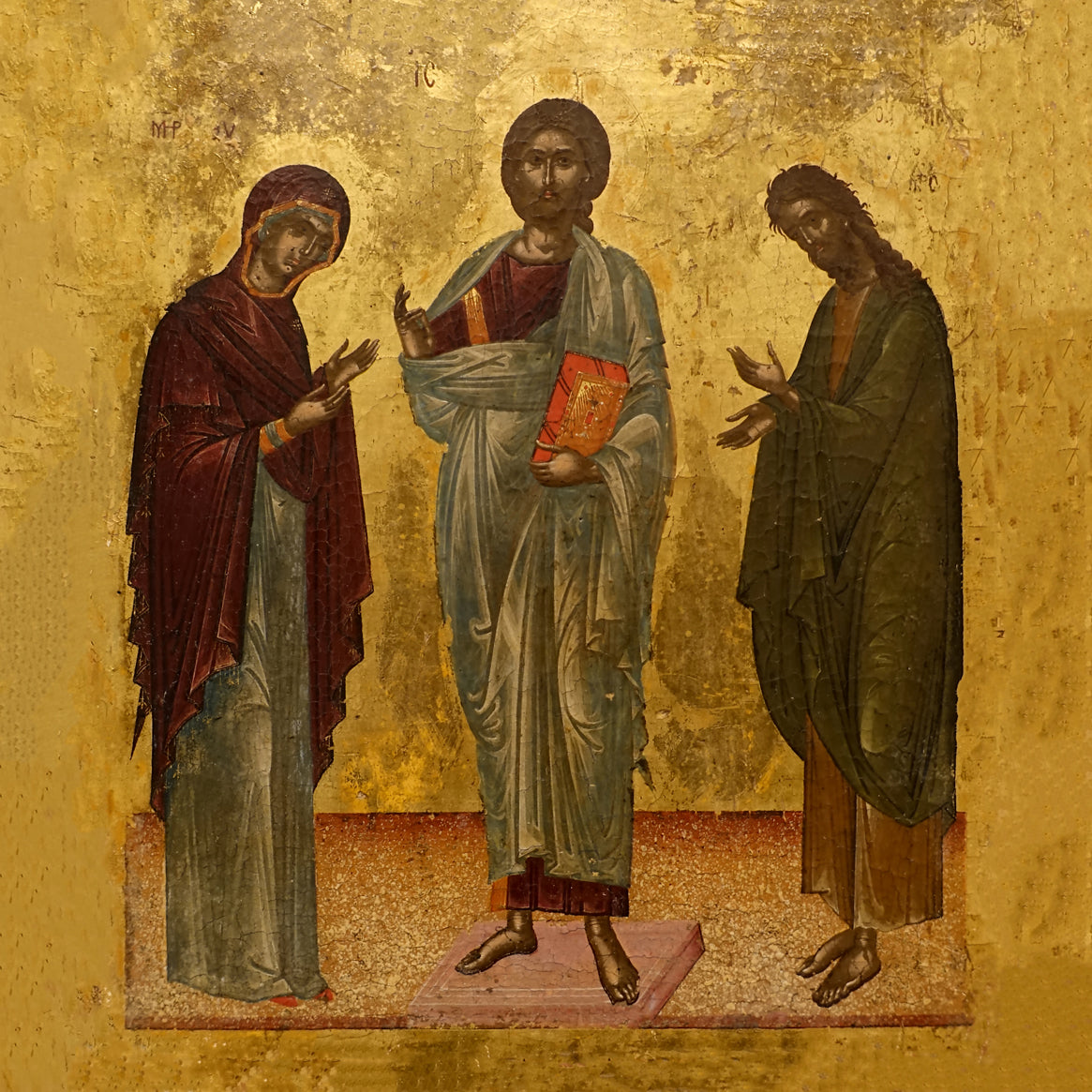 Deësis Icon – Christ in Majesty Between the Theotokos & St. John the Baptist